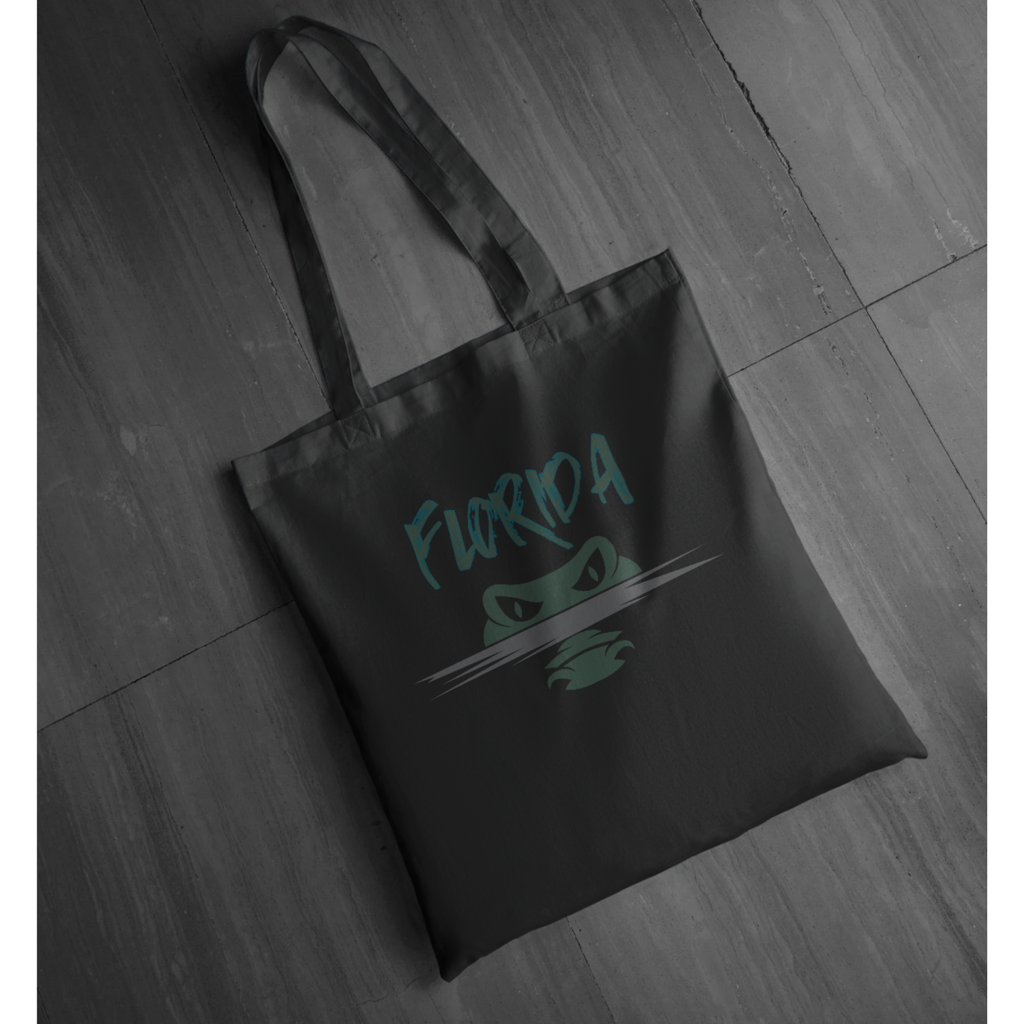 Gator Eyes Florida Unisex Graphic Tote | Alligator Nose & Eyes Bold Statement Tote
