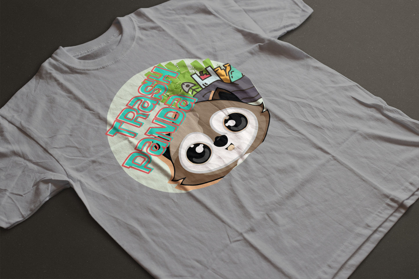 "Trash Panda" Unisex Short sleeve Graphic Tee - LAHall Artworks Fun Graphic Tee