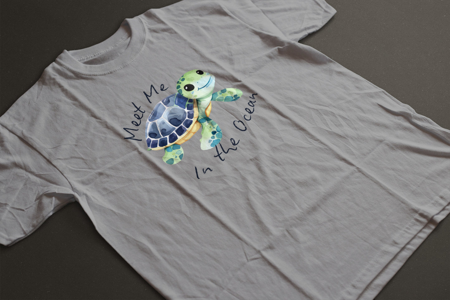 “Meet Me in the Ocean” Shirt - Cute Baby Sea Turtle Graphic Tee | Ocean Lover T-Shirt | Coastal Beach Tee | LAHall Artworks