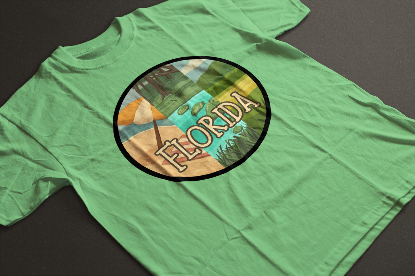 All of Florida Circle Unisex Tee | Beach River Swamp Prairie Graphic Shirt
