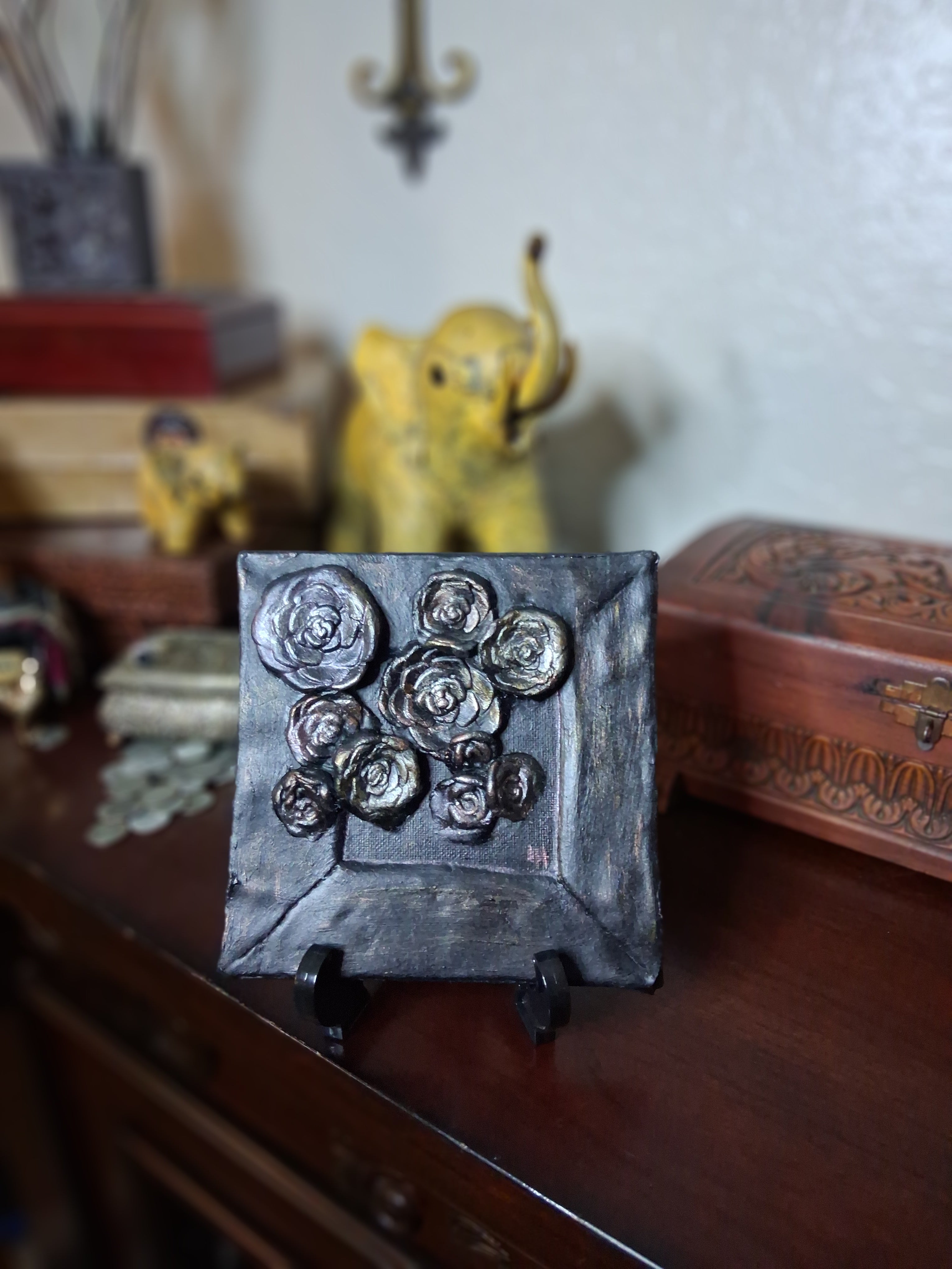 Beauty Outside of the Box | Original Sculpted Relief Painting | From the Studio Collection