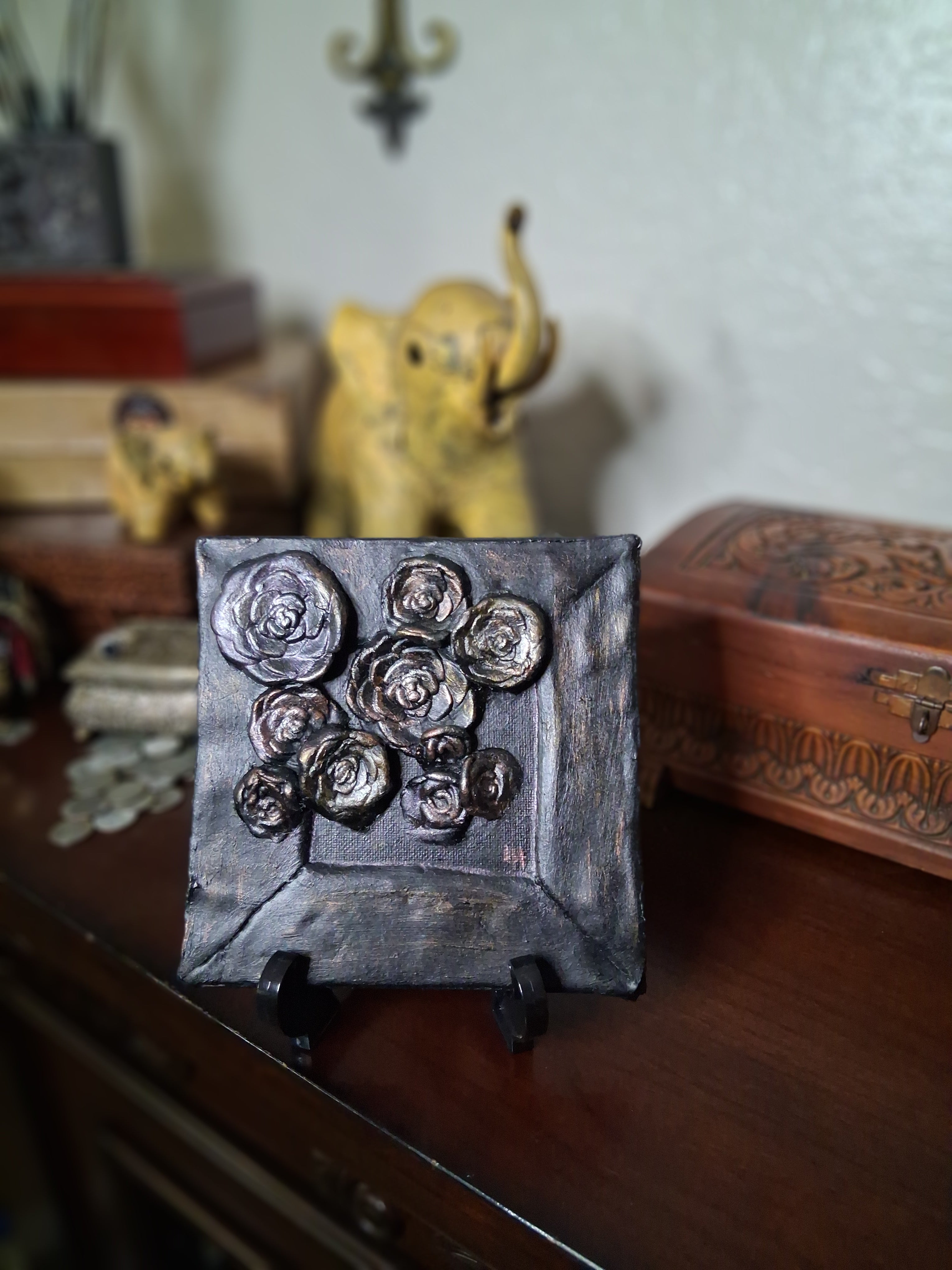 Beauty Outside of the Box | Original Sculpted Relief Painting | From the Studio Collection