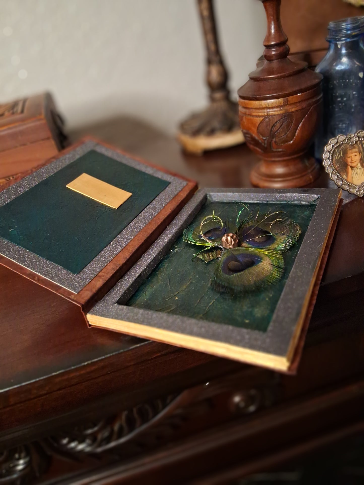 Irish Eyes | One-of-a-Kind Peekaboo Book Art | Original Mixed Media Artwork