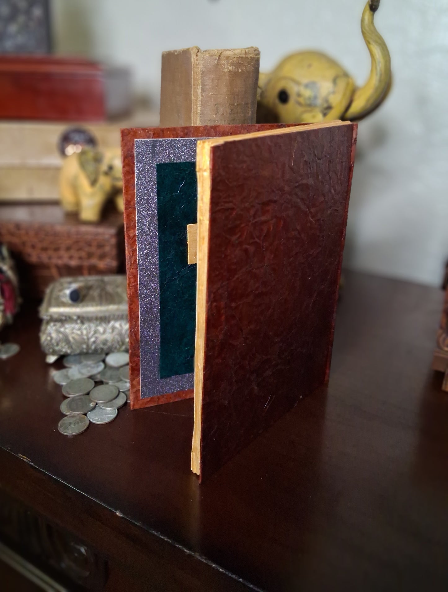 Irish Eyes | One-of-a-Kind Peekaboo Book Art | Original Mixed Media Artwork