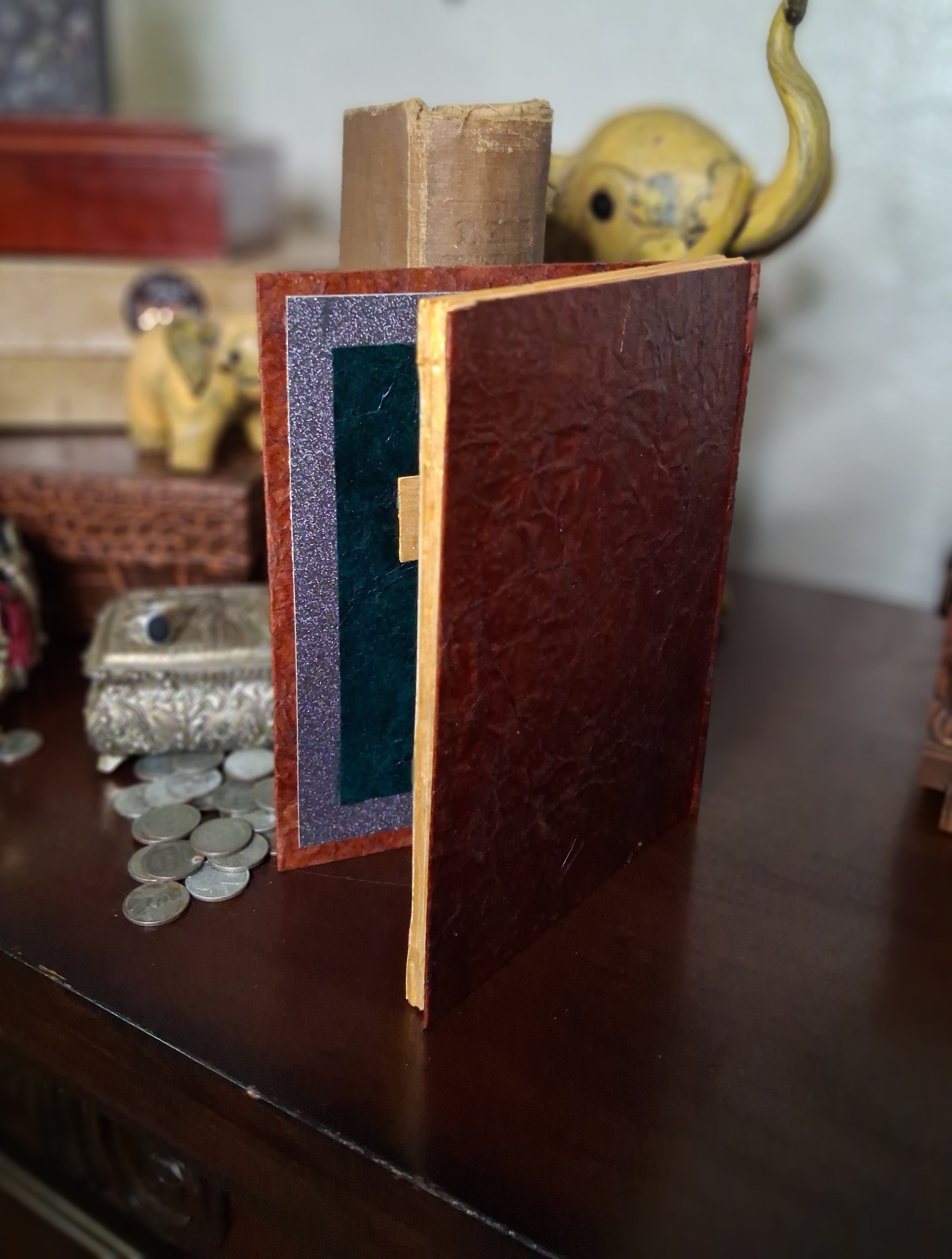 Irish Eyes | One-of-a-Kind Peekaboo Book Art | Original Mixed Media Artwork