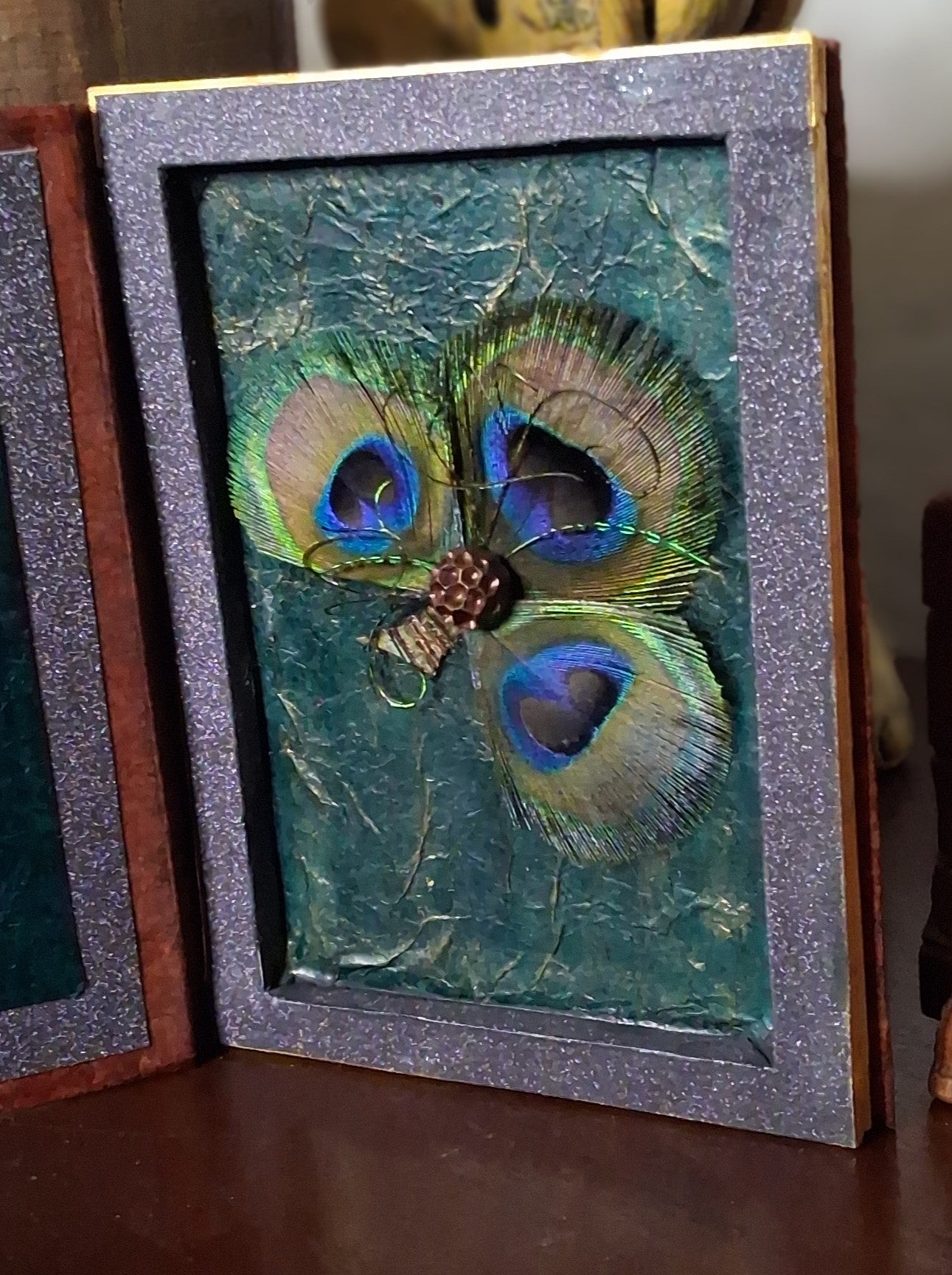 Irish Eyes | One-of-a-Kind Peekaboo Book Art | Original Mixed Media Artwork