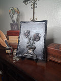Bring It Inside | Original Sculpted Relief Floral Painting | 9x12 Mixed Media Artwork | From the Studio Collection
