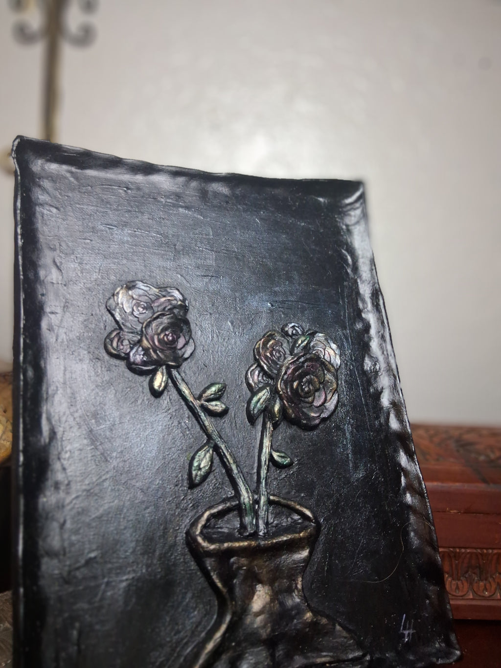 Bring It Inside | Original Sculpted Relief Floral Painting | 9x12 Mixed Media Artwork | From the Studio Collection