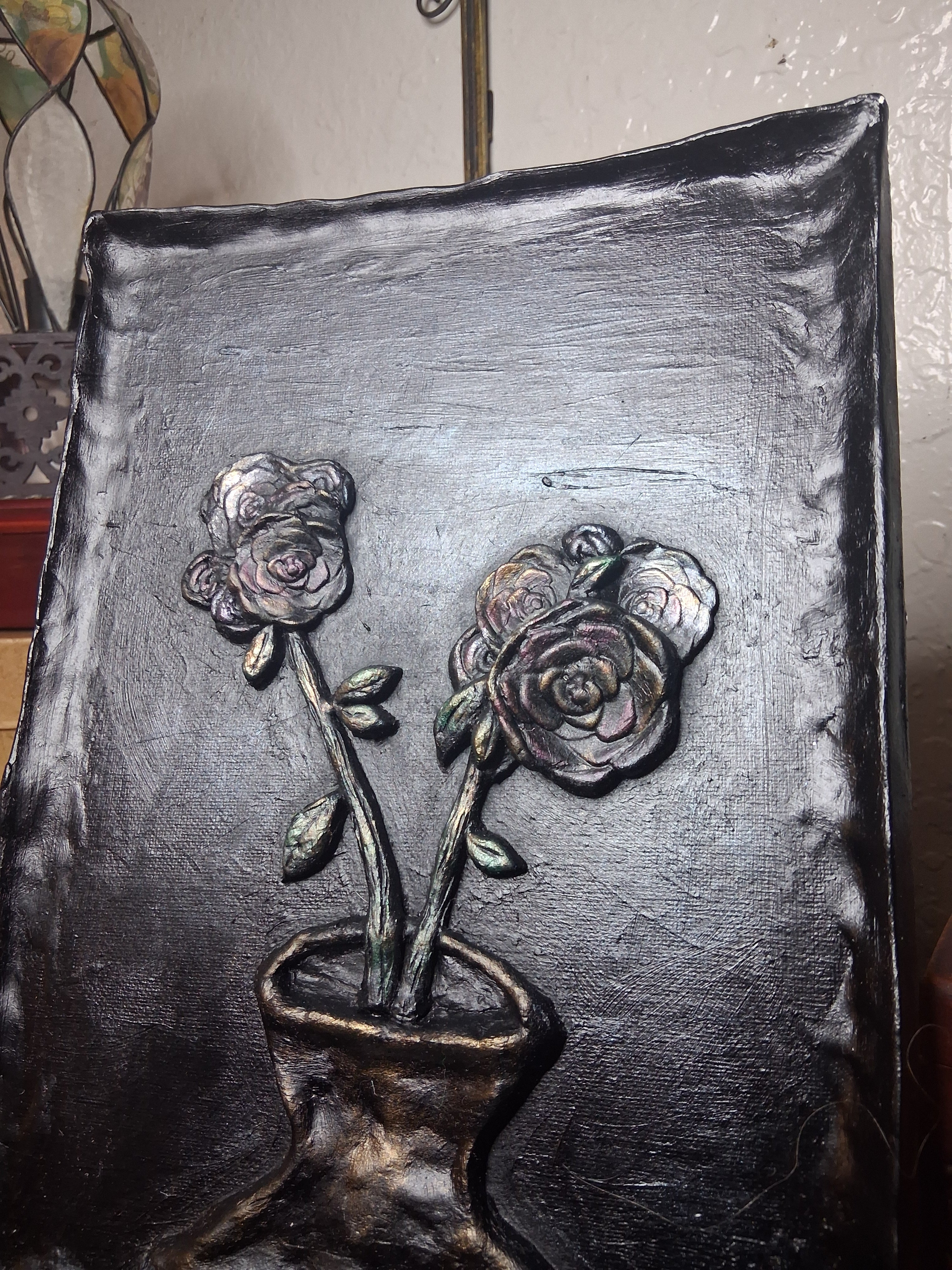 Bring It Inside | Original Sculpted Relief Floral Painting | 9x12 Mixed Media Artwork | From the Studio Collection