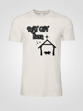 "Best Gift Ever" Nativity Graphic Tee — Minimalist Christmas Christian T-Shirt in White | LAHall Artworks Holiday Apparel
