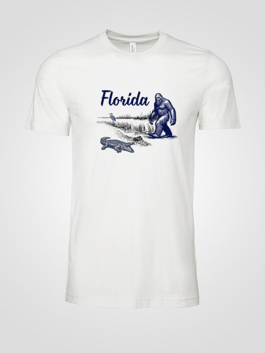 Florida Wildlife Bigfoot Sketch Tee | LAHall Artworks Florida Graphic T-Shirt