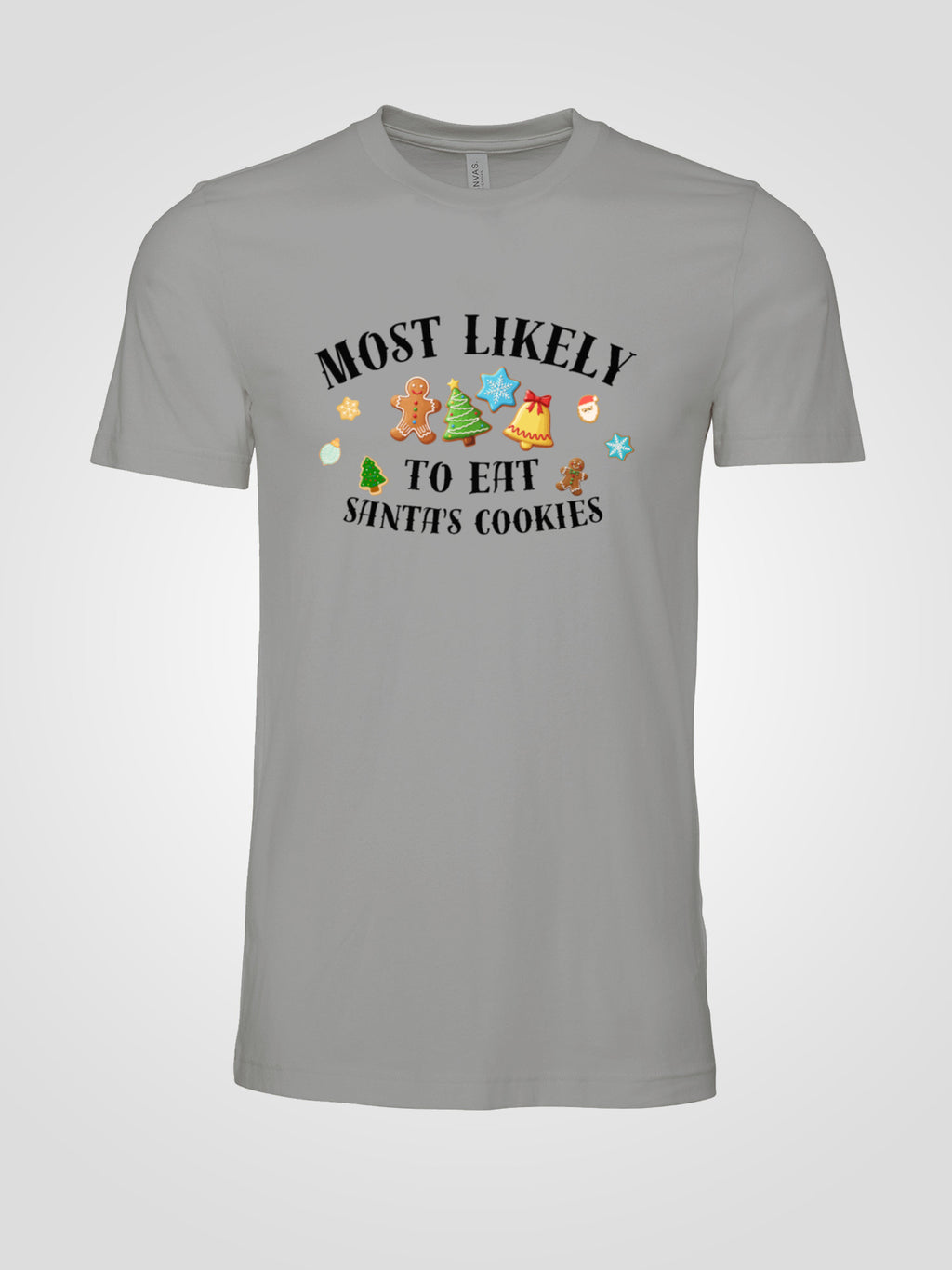 Most Likely to Eat Santa’s Cookies Christmas Tee — Fun Unisex Holiday T-Shirt with Cute Cookie Graphics | LAHall Artworks