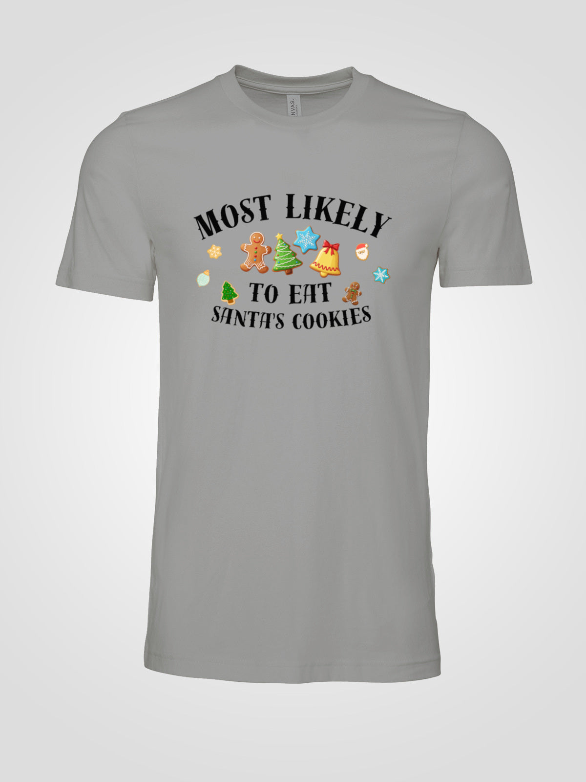 Most Likely to Eat Santa’s Cookies Christmas Tee — Fun Unisex Holiday T-Shirt with Cute Cookie Graphics | LAHall Artworks