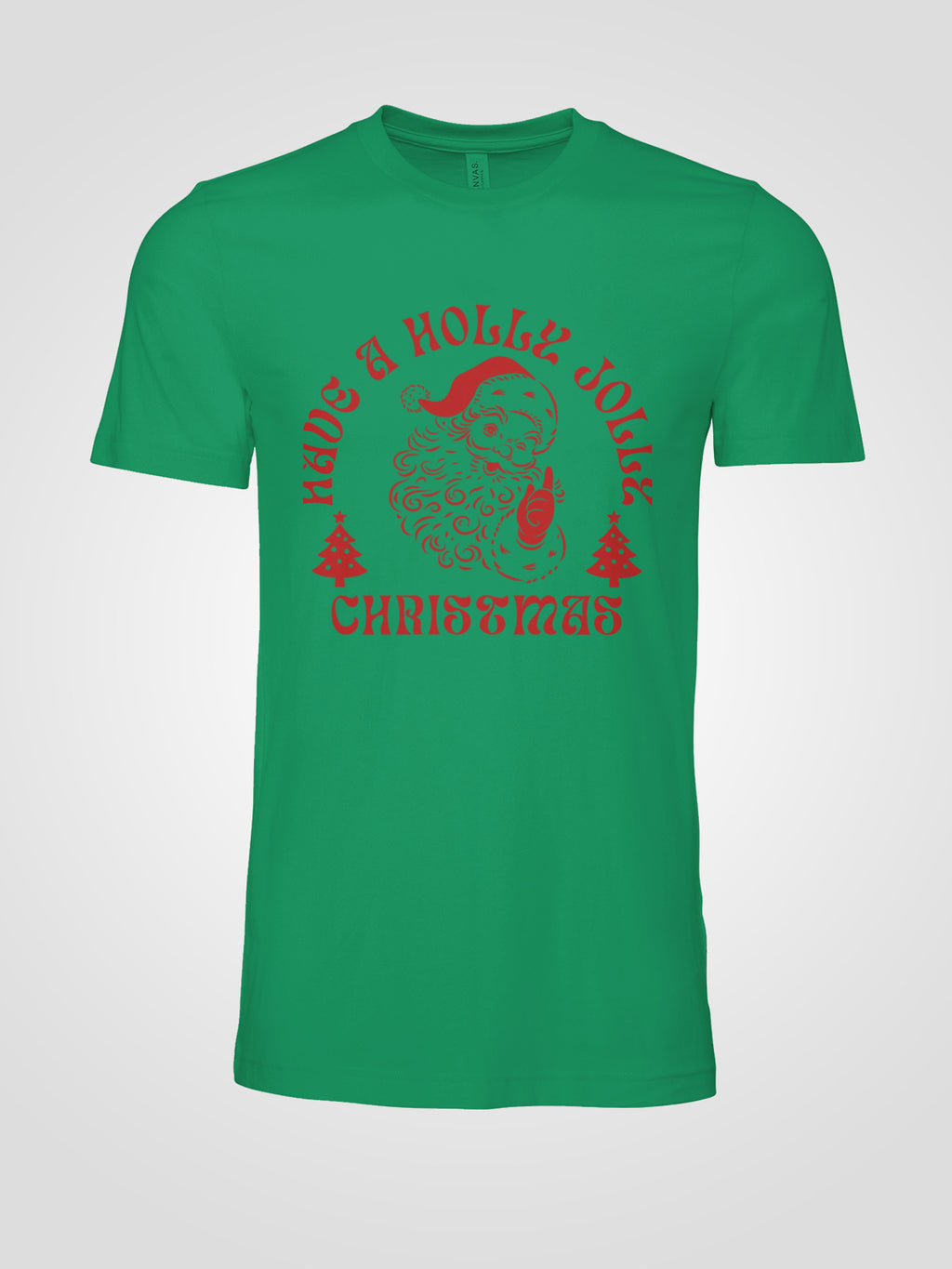 Have a Holly Jolly Christmas Retro Santa Tee — Vintage Sunglasses Santa Graphic Unisex Holiday Shirt | LAHall Artworks