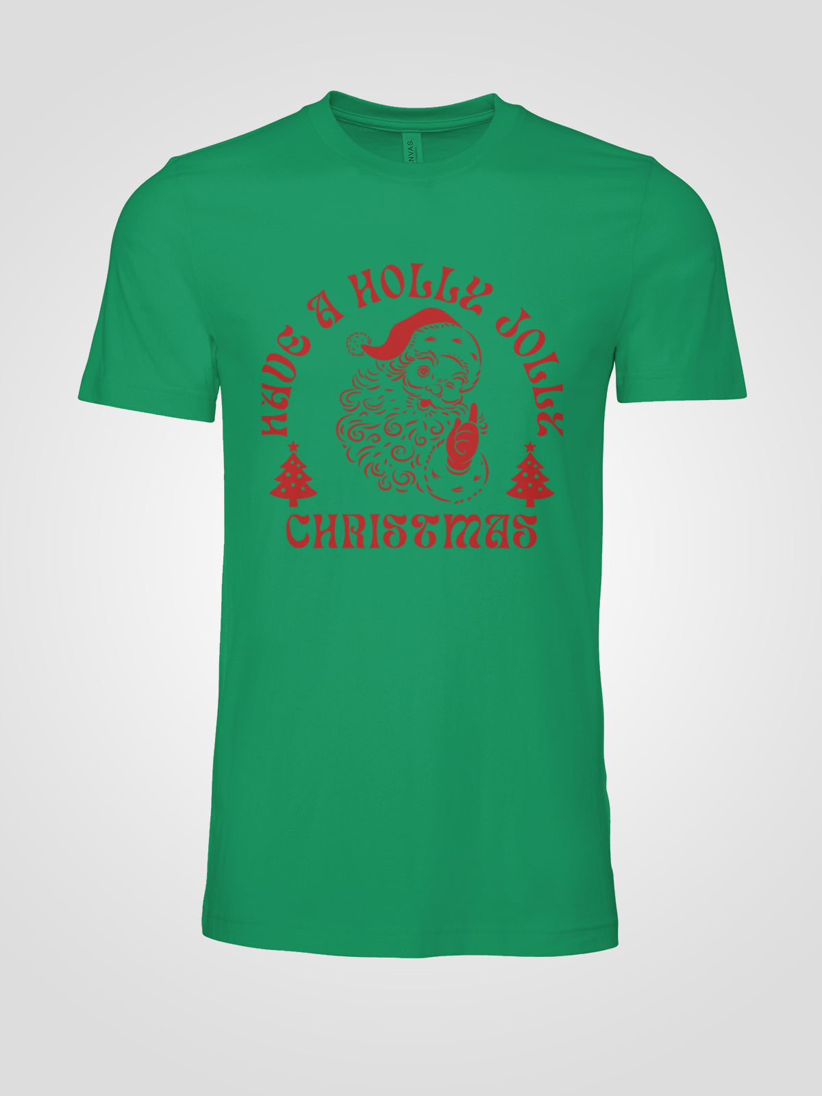 Have a Holly Jolly Christmas Retro Santa Tee — Vintage Sunglasses Santa Graphic Unisex Holiday Shirt | LAHall Artworks