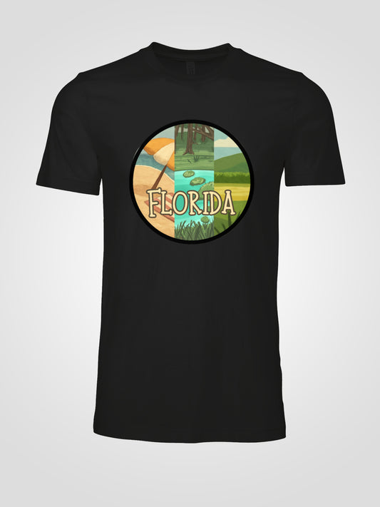 Wild Florida Circle Unisex Tee | Beach River Swamp Prairie Graphic Shirt