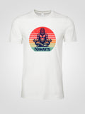 "Namaste" Bigfoot Unisex Tee | Soft Sunset Meditation Sasquatch Graphic Shirt