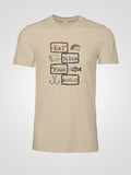 "Eat Sleep Fish Repeat" Vintage style Tee | LAHall Artworks Outdoor Fishing Shirt