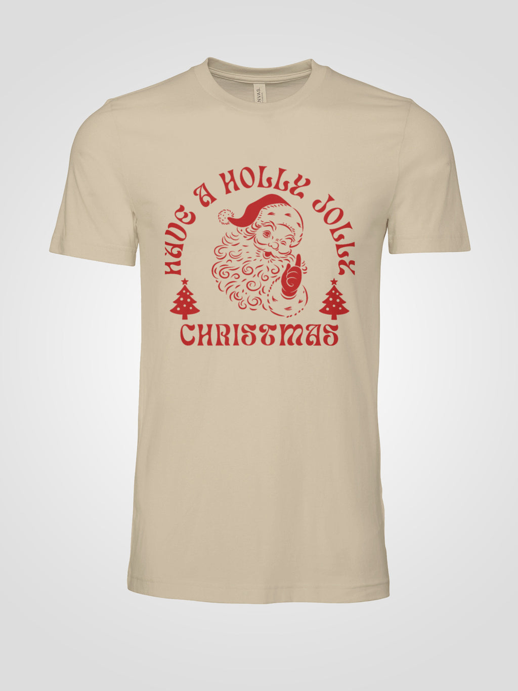 Have a Holly Jolly Christmas Retro Santa Tee — Vintage Sunglasses Santa Graphic Unisex Holiday Shirt | LAHall Artworks