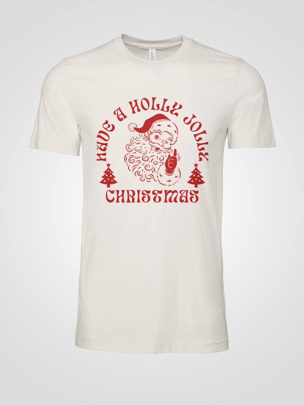 Have a Holly Jolly Christmas Retro Santa Tee — Vintage Sunglasses Santa Graphic Unisex Holiday Shirt | LAHall Artworks