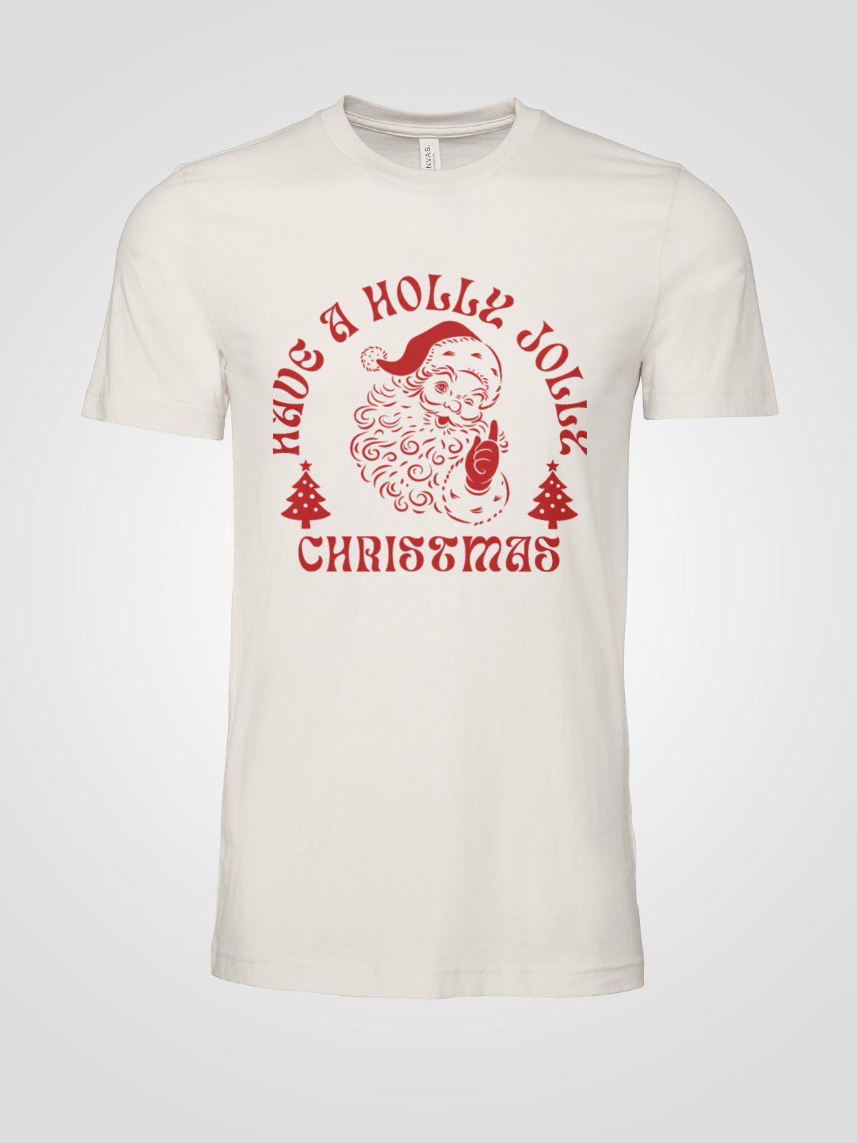 Have a Holly Jolly Christmas Retro Santa Tee — Vintage Sunglasses Santa Graphic Unisex Holiday Shirt | LAHall Artworks
