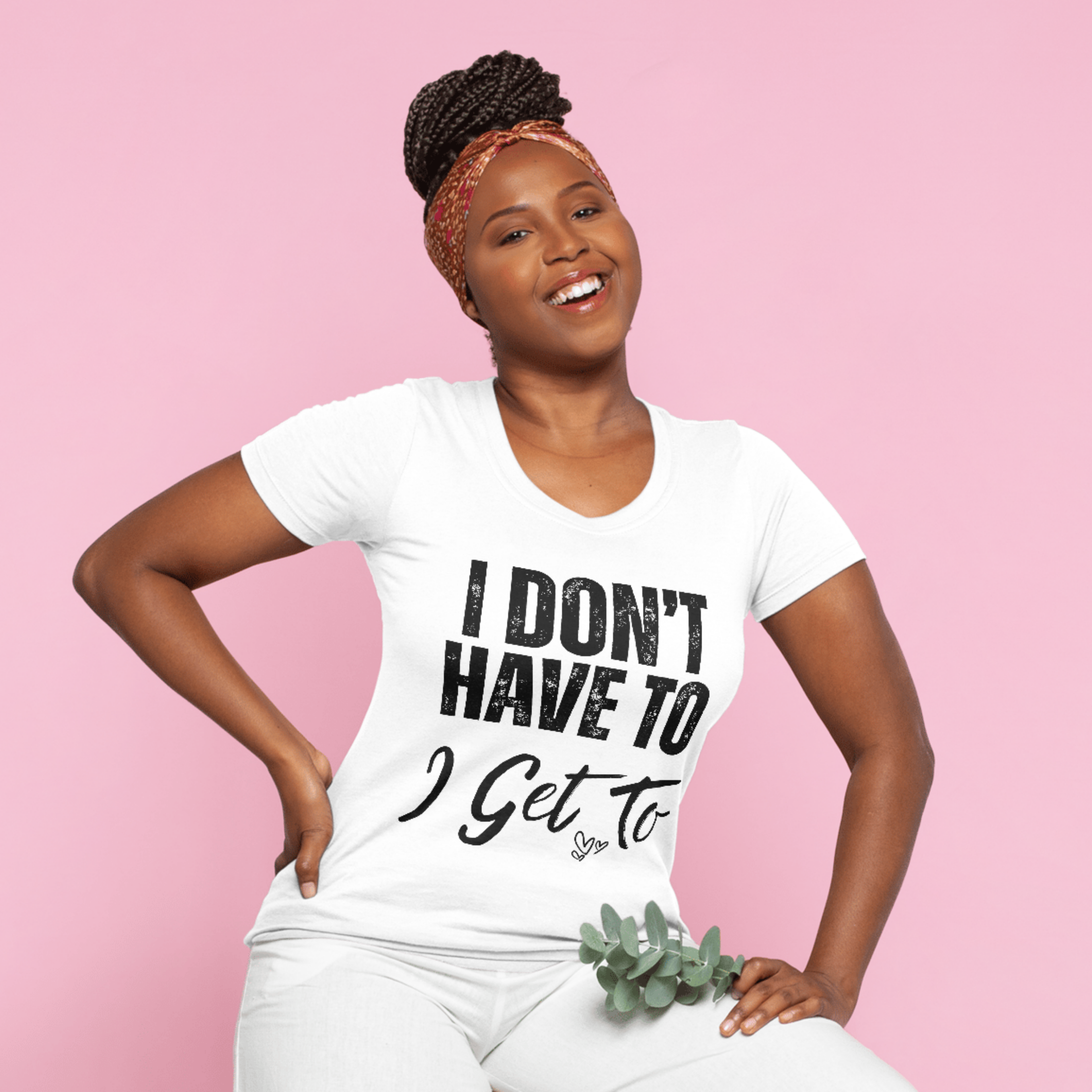 ''I Don't Have to, I Get To" Unisex Motivational T-Shirt – Gratitude and Mindset Quote Tee | “I Don’t Have To, I Get To” Positive Affirmation Shirt in Black or White