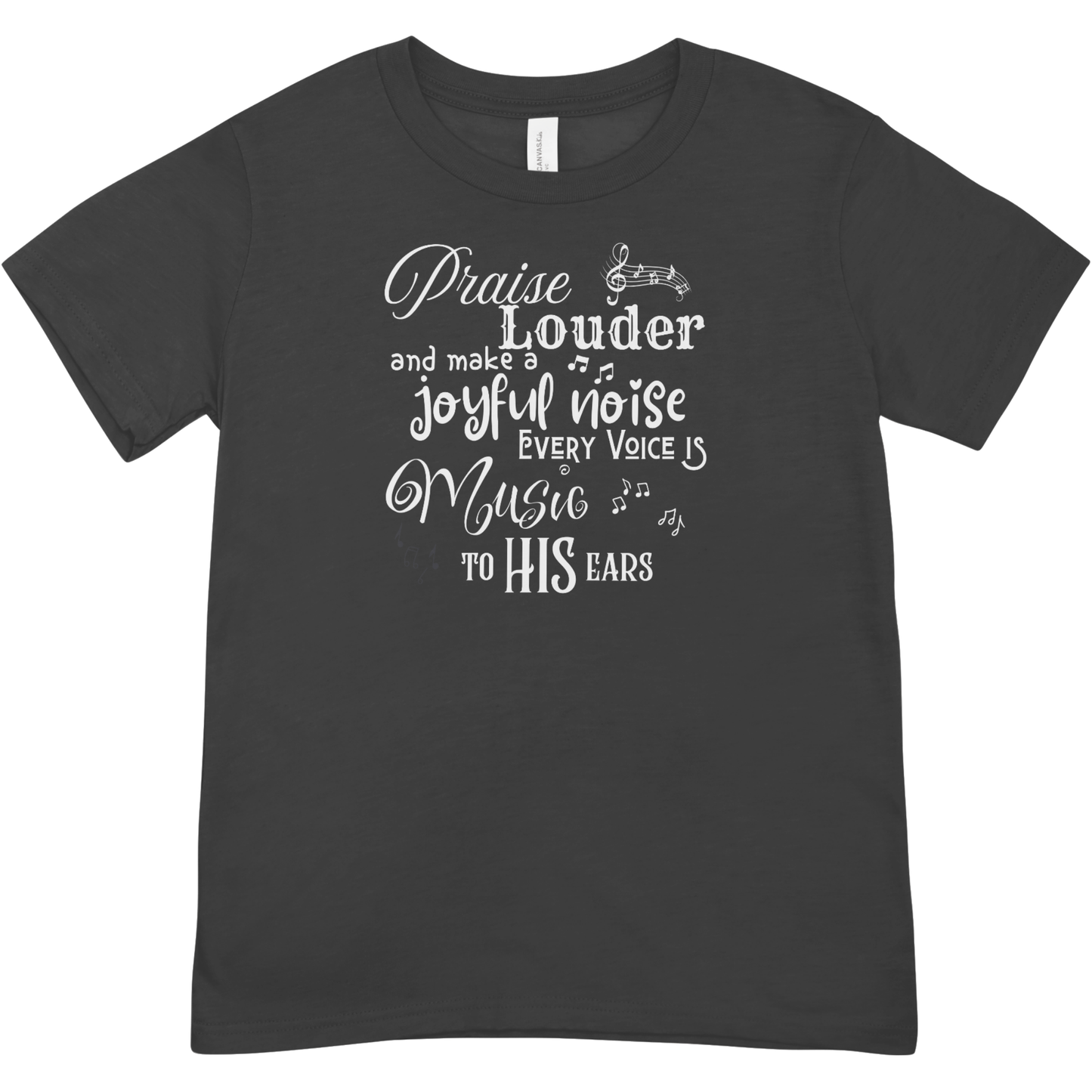 Sophia's Praise Louder Youth Christian T-Shirt – Inspirational Faith Tee by LAHall Artworks