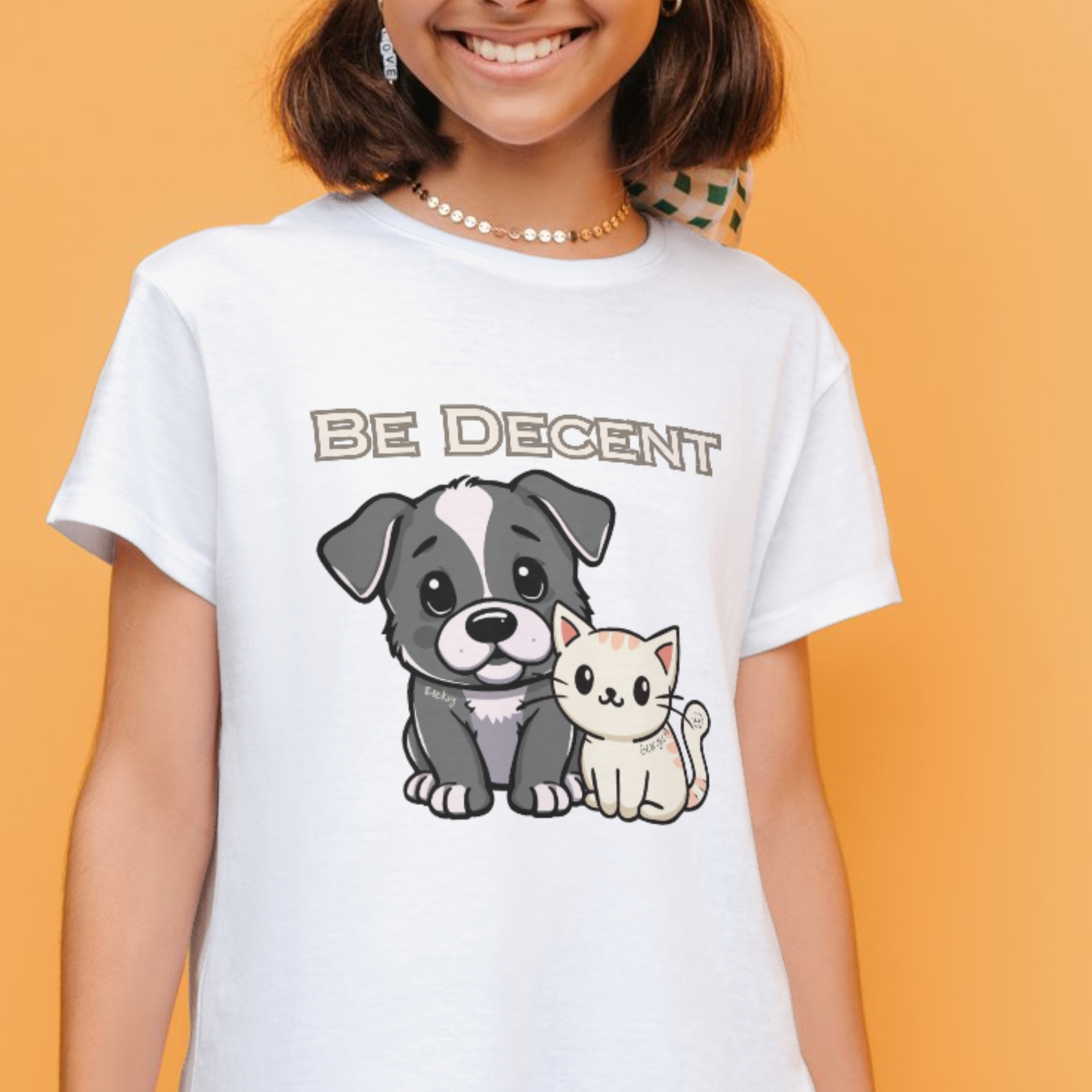 "Be Decent" Youth Graphic T-Shirt | Inspirational Kids Tee | LAHall Artworks