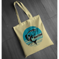 "Reel Cool" Fishing Graphic Tote | Retro Fish Jumping Design Tote | Coastal Angler Tote | LAHall Artworks
