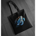"Surf’s Up" Cartoon Sea Turtle Graphic Tote | Cute Ocean Surf Tote | Coastal Beach Vibes Tote  LAHall Artworks