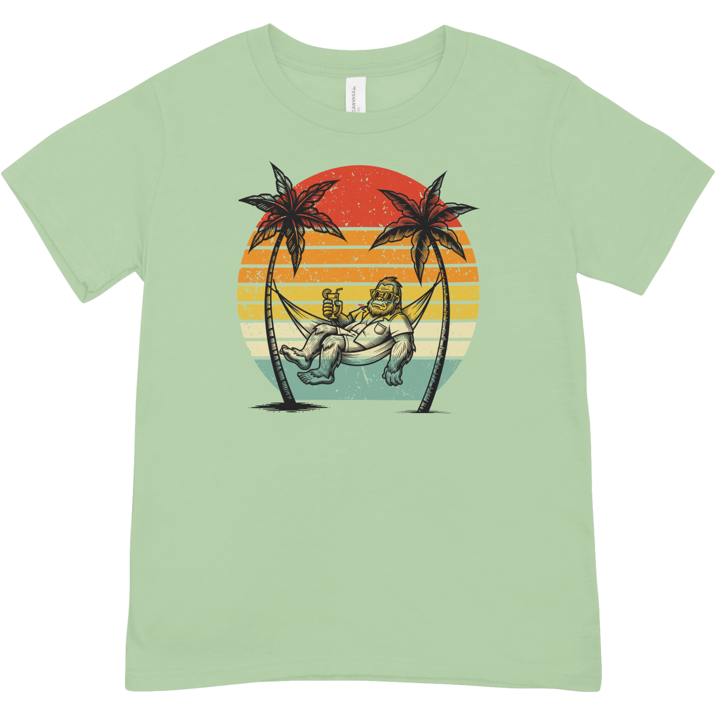Bigfoot Beach Sunset Youth Graphic Tee – Funny Sasquatch Vacation Shirt | Vintage Retro Summer T-Shirt | LAHall Artworks Bigfoot Collection (Copy)