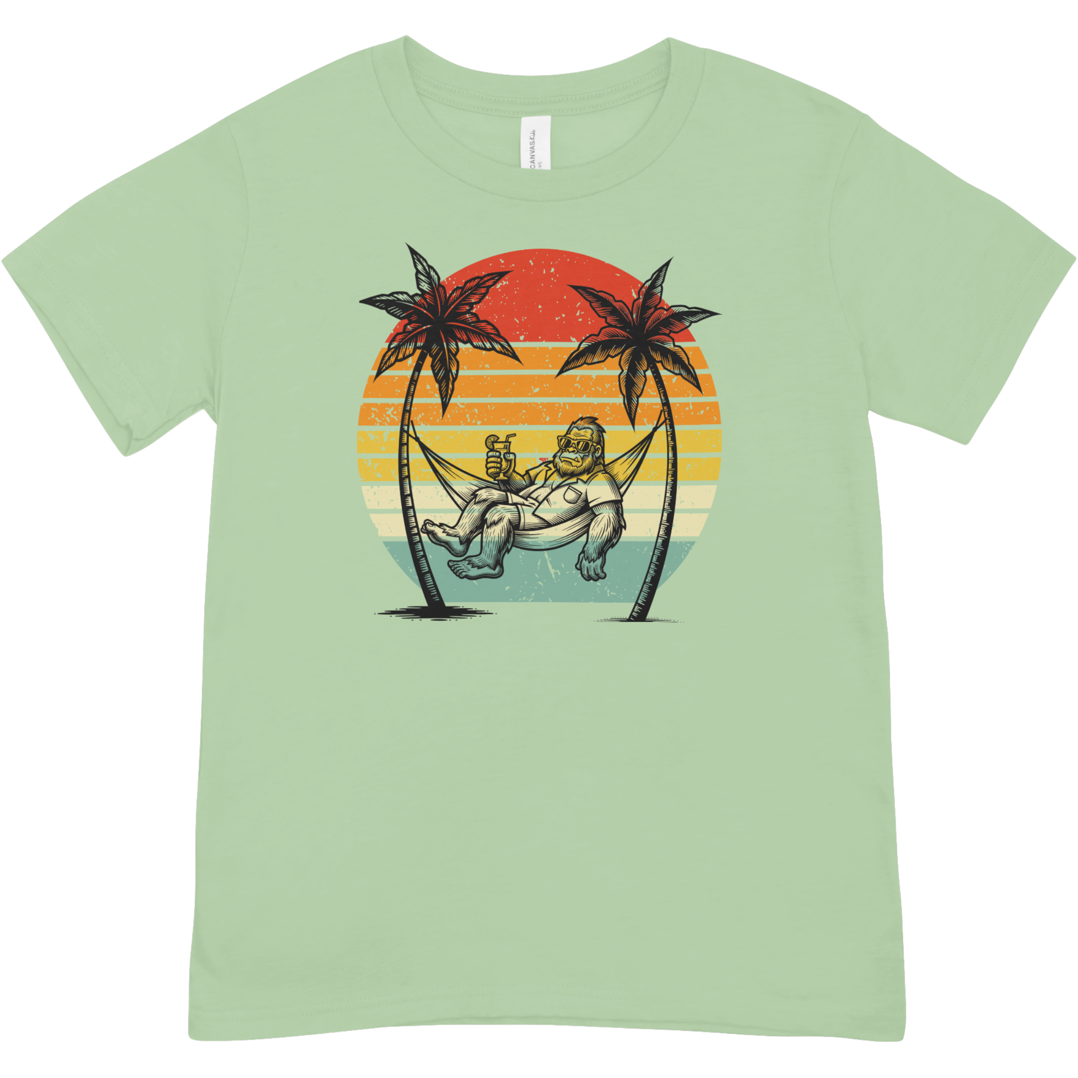 Bigfoot Beach Sunset Youth Graphic Tee – Funny Sasquatch Vacation Shirt | Vintage Retro Summer T-Shirt | LAHall Artworks Bigfoot Collection (Copy)