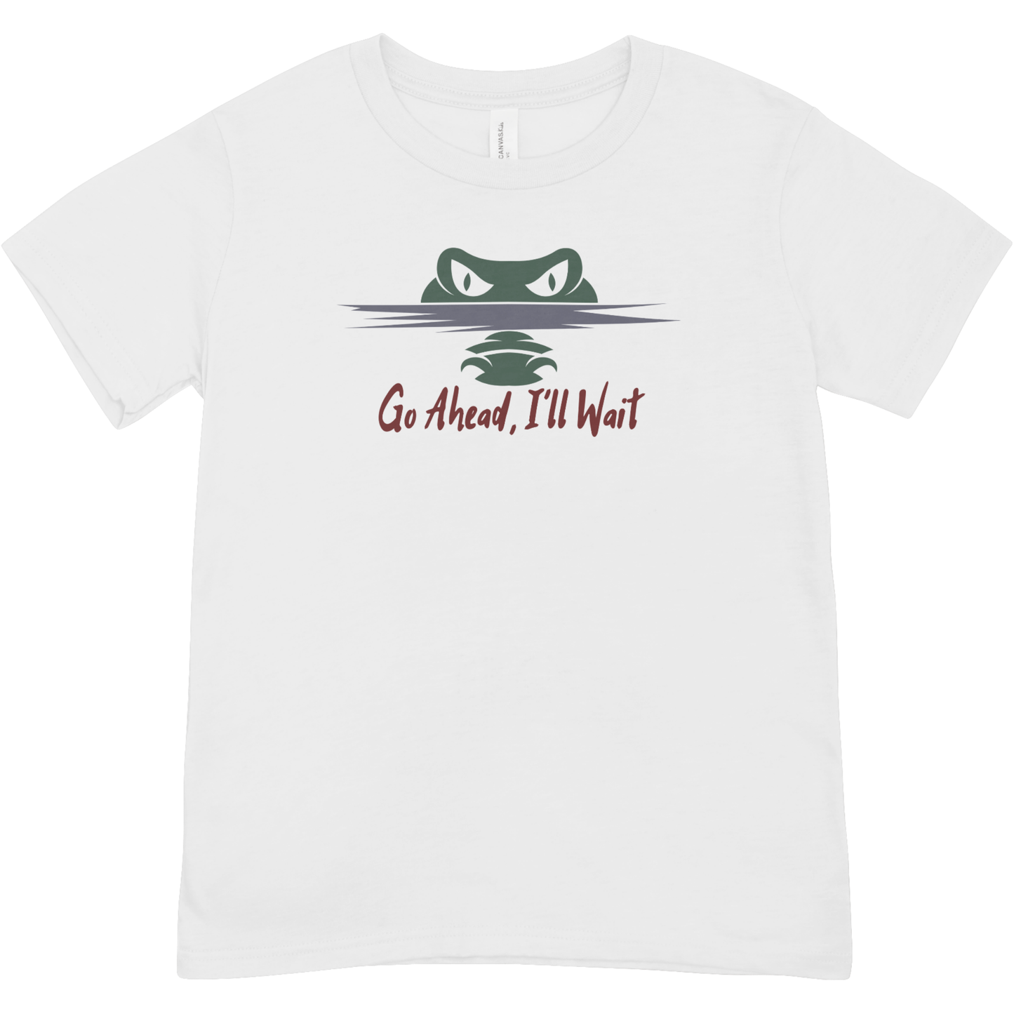 “Go Ahead, I’ll Wait” Youth Funny Alligator Graphic Tee | Florida Gator T-Shirt | Wildlife Humor Tee | LAHall Artworks (Copy)