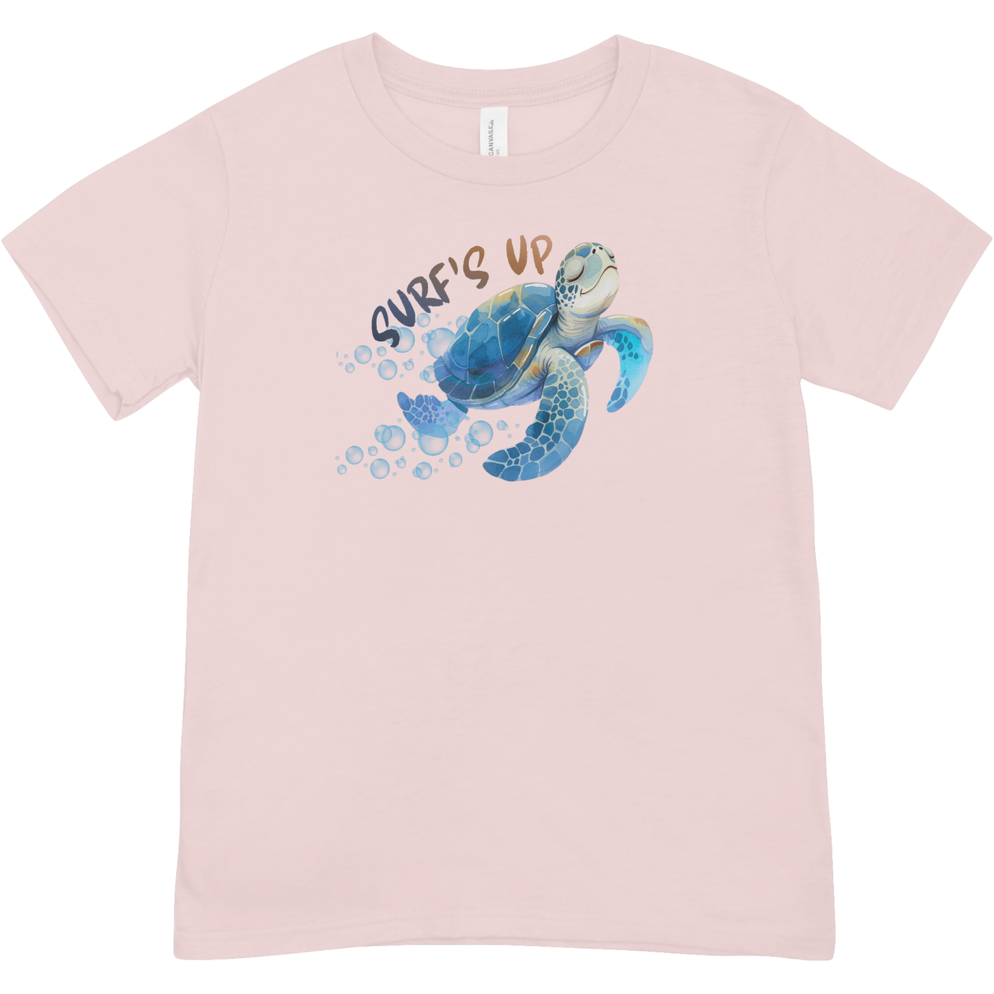 "Surf’s Up" Cartoon Sea Turtle Graphic Youth Tee | Cute Ocean Surf Youth Shirt | Coastal Beach Vibes T-Shirt | LAHall Artworks (Copy)