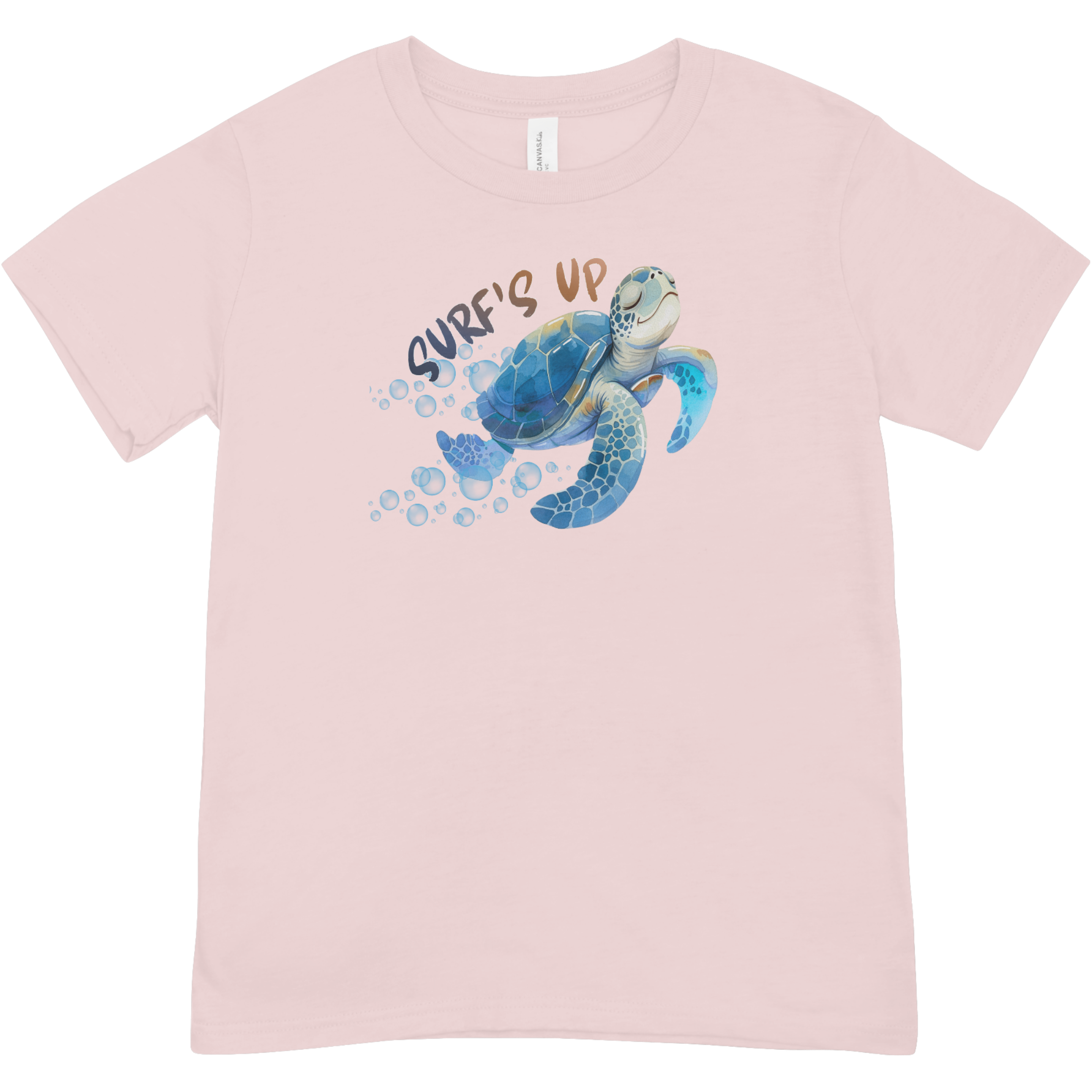 "Surf’s Up" Cartoon Sea Turtle Graphic Youth Tee | Cute Ocean Surf Youth Shirt | Coastal Beach Vibes T-Shirt | LAHall Artworks (Copy)