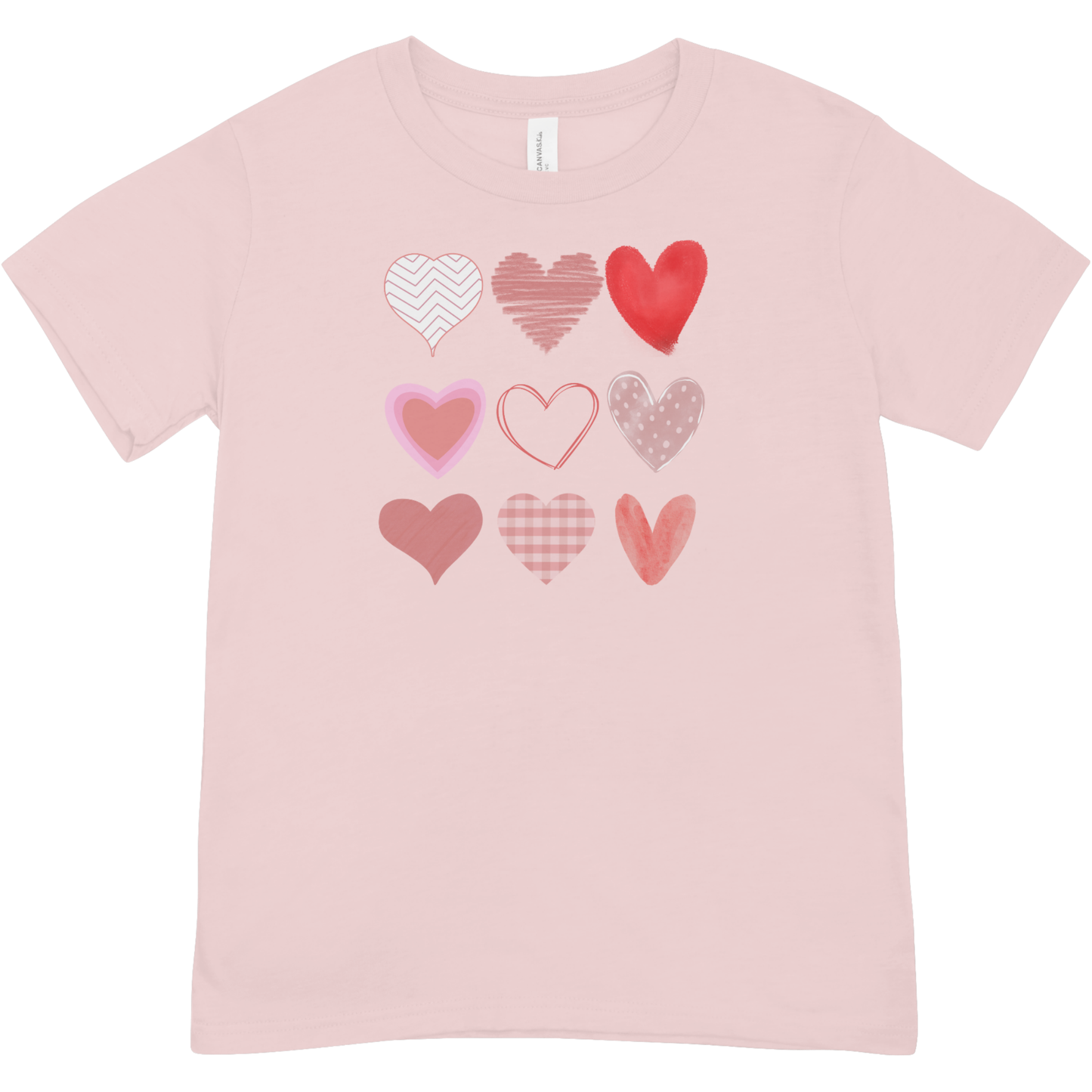 Nine Hearts Youth Graphic Tee | Unisex Heart Grid Love Youth T-Shirt - LAHall Artworks (Copy)