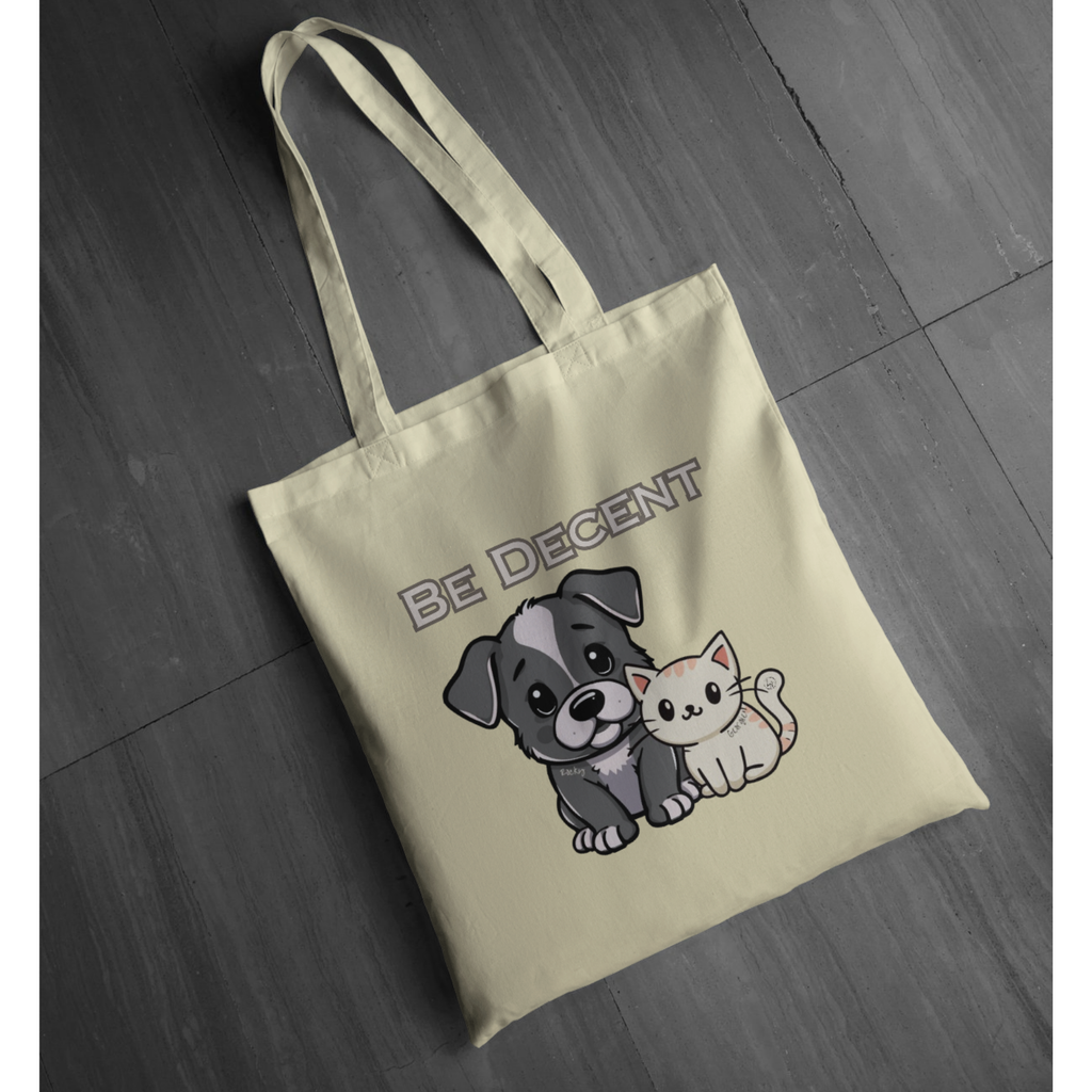 "Be Decent" — GeoRoc Graphic Tote - LAHall Artworks Inspirational Graphic Tote
