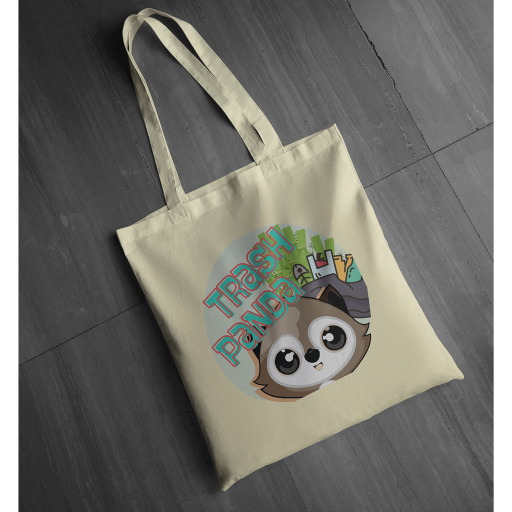 "Trash Panda" Unisex Short sleeve Graphic Tote - LAHall Artworks Fun Graphic Tote