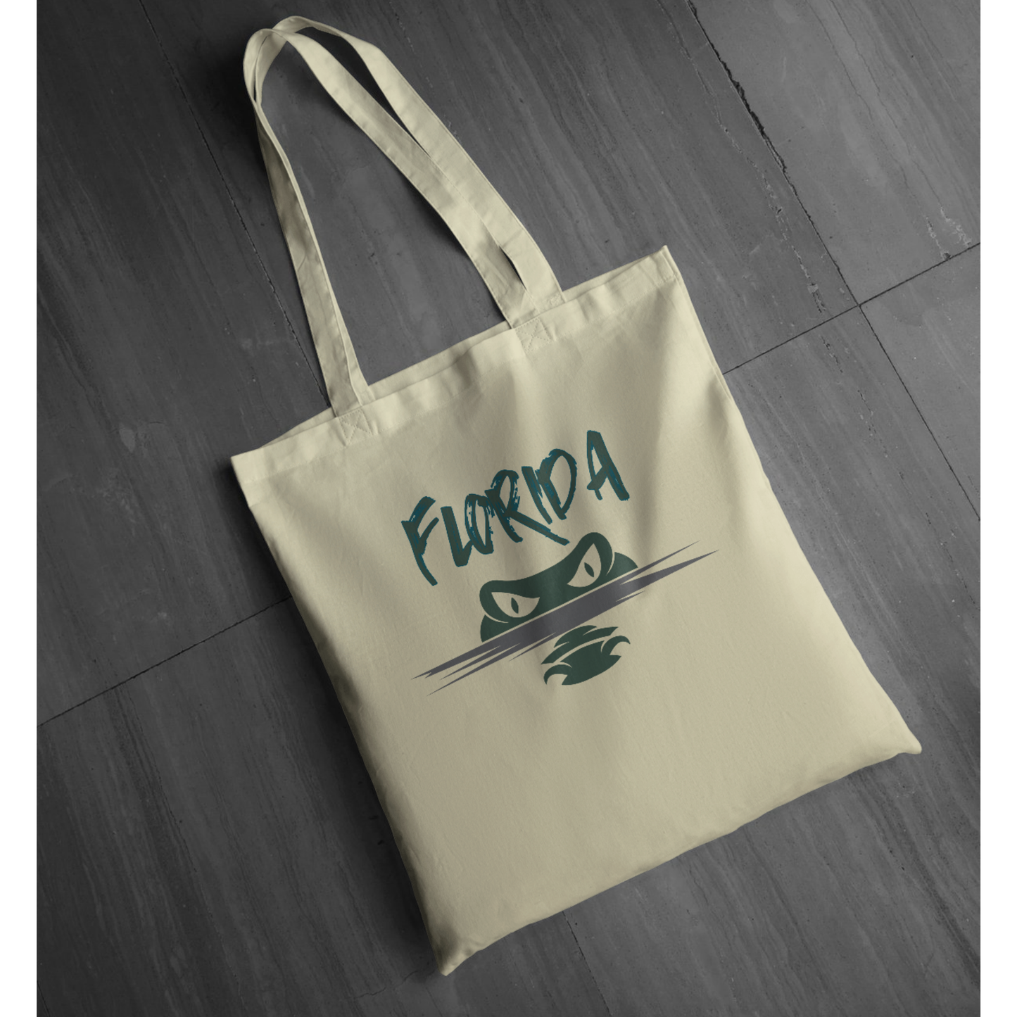 Gator Eyes Florida Unisex Graphic Tote | Alligator Nose & Eyes Bold Statement Tote