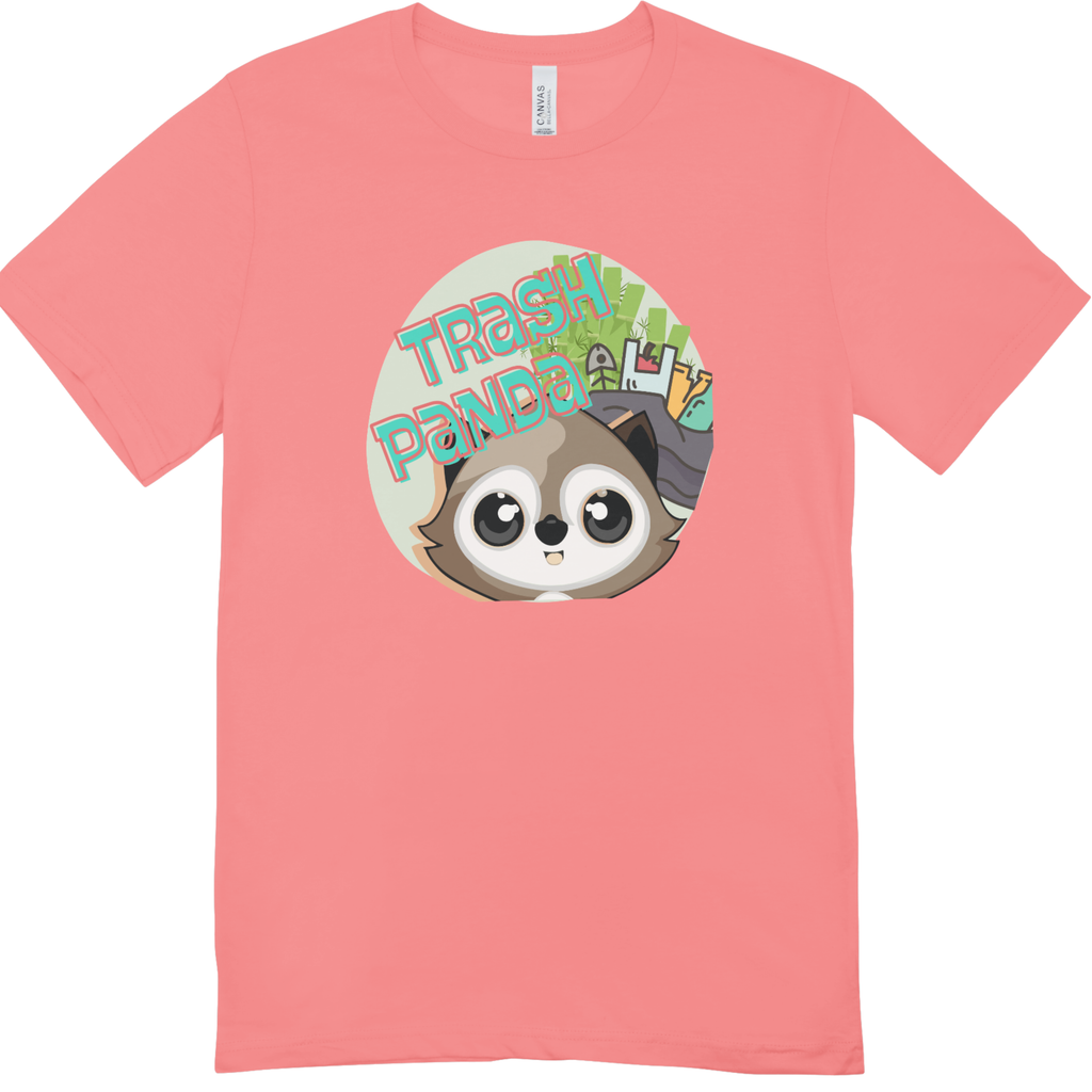 Trash Panda Youth Unisex Short sleeve Graphic Tee | Fun and Youth design by LAHall Artworks