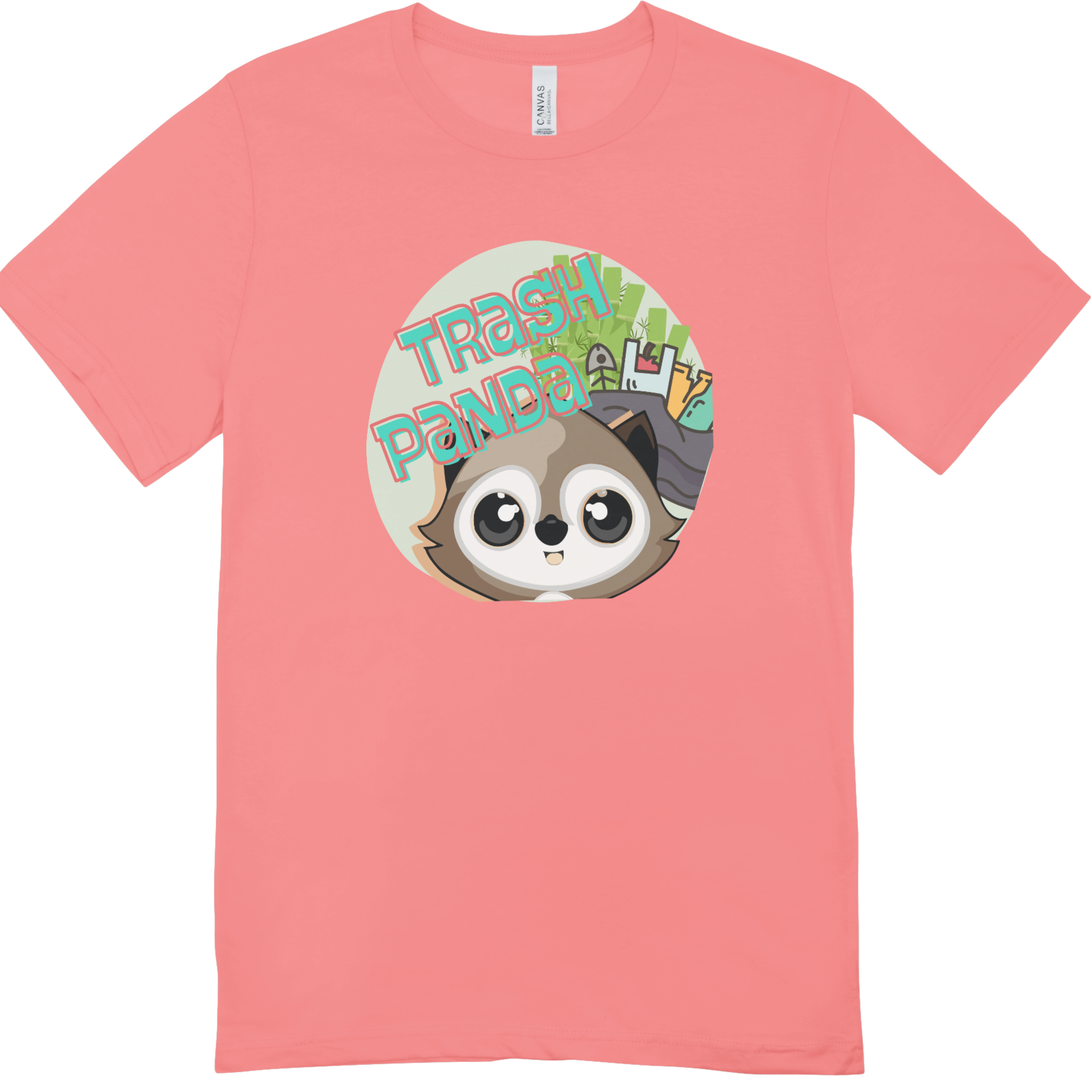 Trash Panda Youth Unisex Short sleeve Graphic Tee | Fun and Youth design by LAHall Artworks
