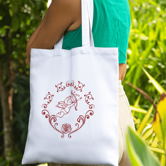 Victorian Cupid Valentine’s Day Graphic Tote | Unisex Vintage Love Tote