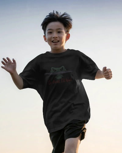 “Go Ahead, I’ll Wait” Youth Funny Alligator Graphic Tee | Florida Gator T-Shirt | Wildlife Humor Tee | LAHall Artworks (Copy)
