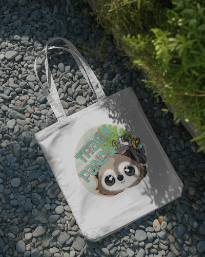 "Trash Panda" Unisex Short sleeve Graphic Tote - LAHall Artworks Fun Graphic Tote