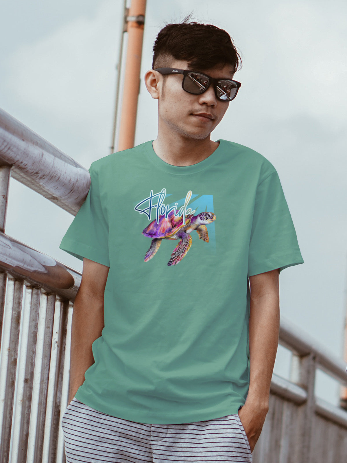 Florida Sea Turtle Graphic Tee | Ocean Rays Wildlife Shirt | Coastal Nature T-Shirt | LAHall Artworks