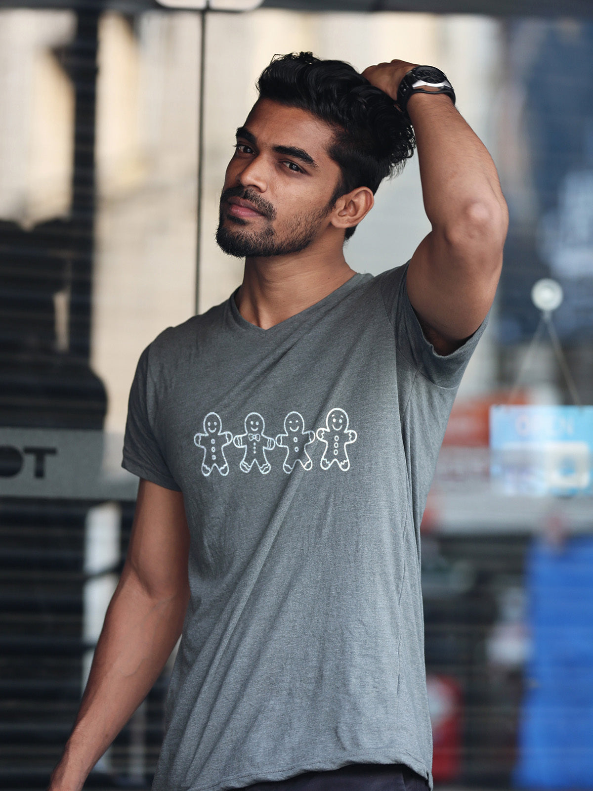 Gingerbread Men Christmas Tee | Simple Holiday Cookie Shirt | Unisex Christmas Graphic Tee