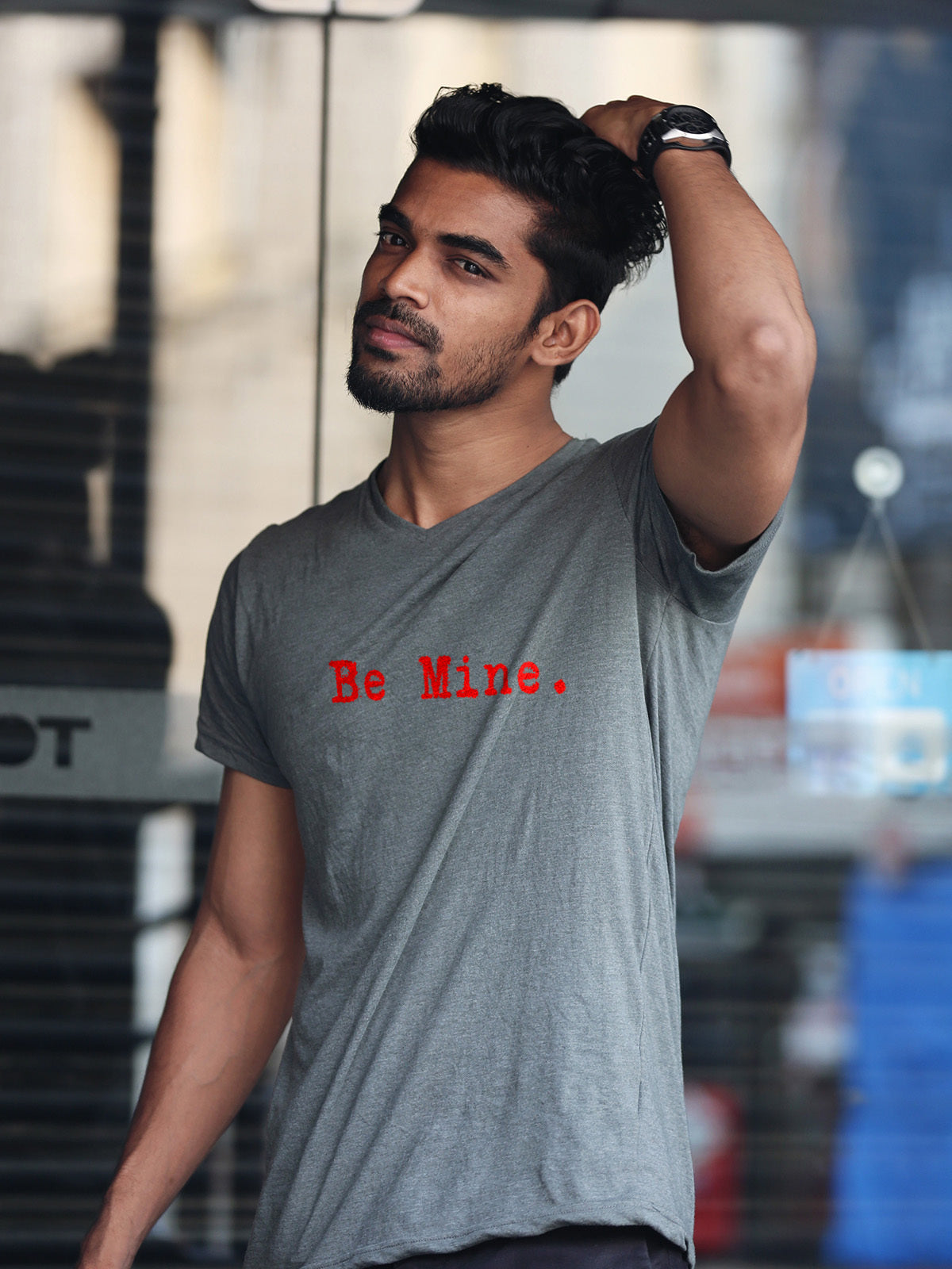 "Be Mine" Valentine Graphic Tee | Minimalist Typewriter Font Unisex T-Shirt - LAHall Artworks