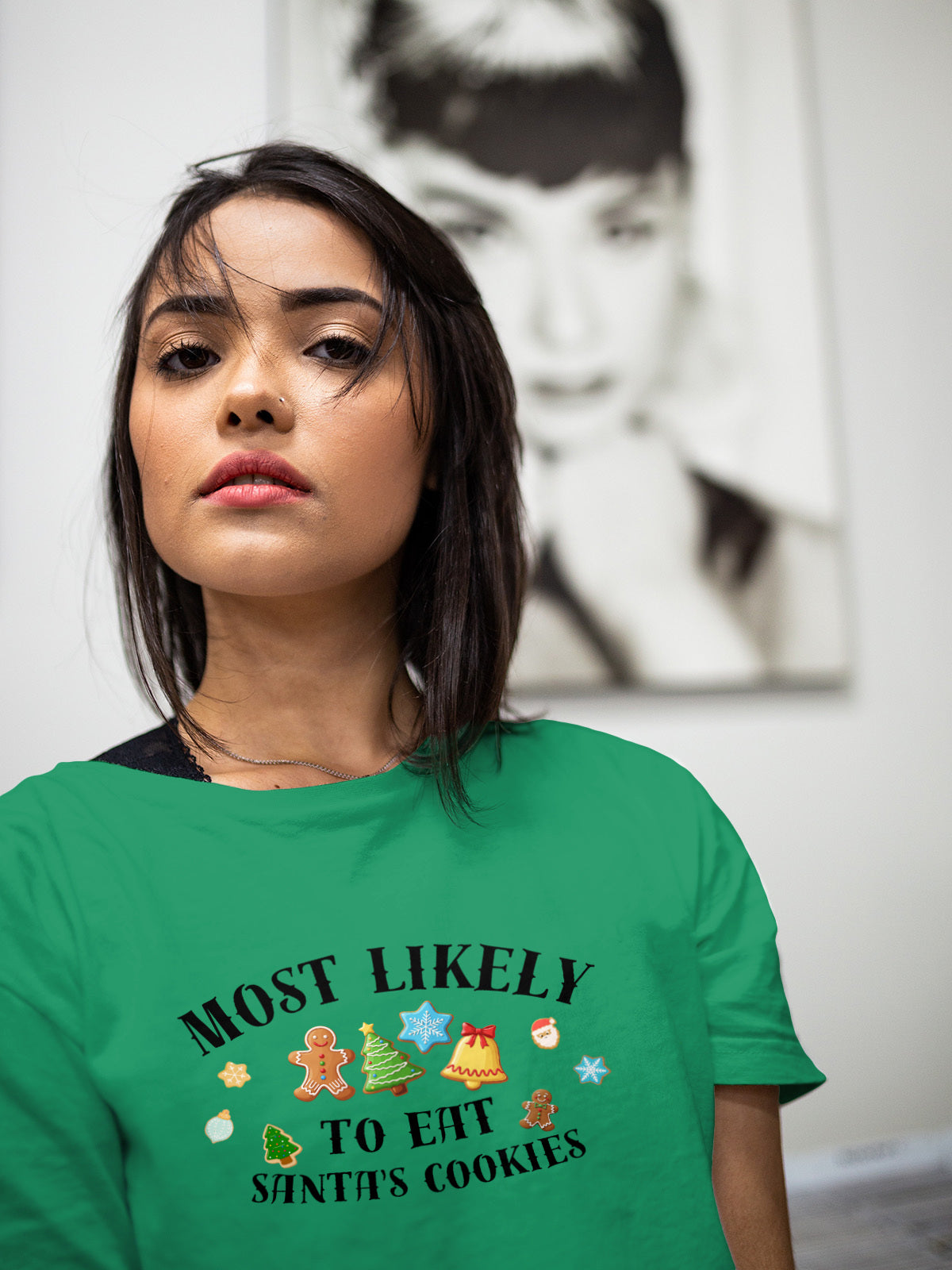Most Likely to Eat Santa’s Cookies Christmas Tee — Fun Unisex Holiday T-Shirt with Cute Cookie Graphics | LAHall Artworks