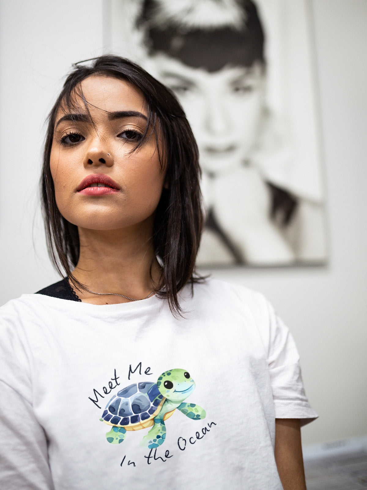 “Meet Me in the Ocean” Shirt - Cute Baby Sea Turtle Graphic Tee  | Ocean Lover T-Shirt | Coastal Beach Tee | LAHall Artworks