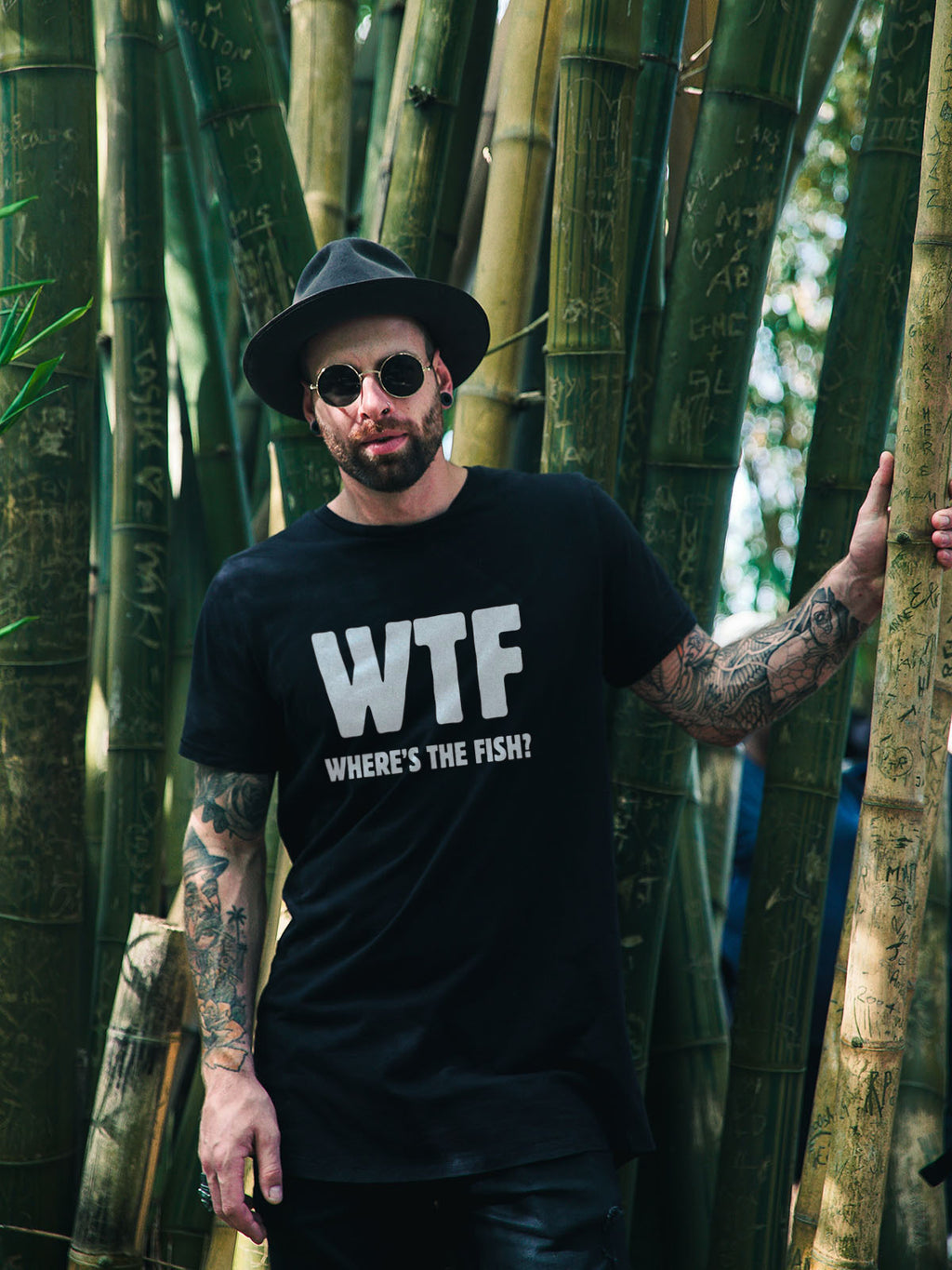"WTF Where’s the Fish?" Graphic T-Shirt | LAHall Artworks Fishing Graphic Tee